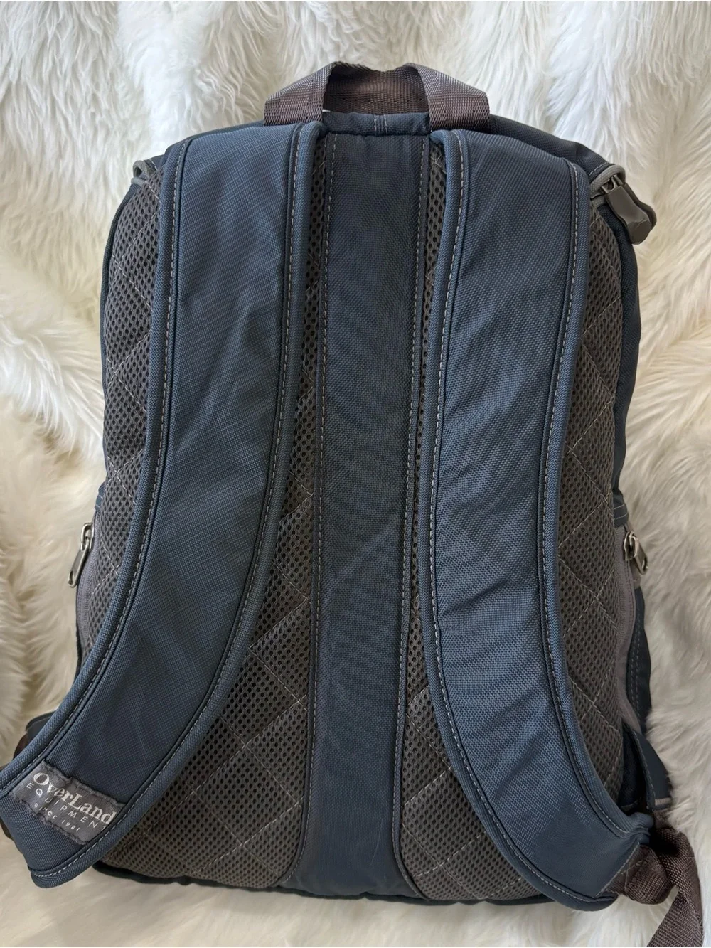 OverLand Equipment Backpack Blue Gray Compact Daypack Travel Hiking Organizer